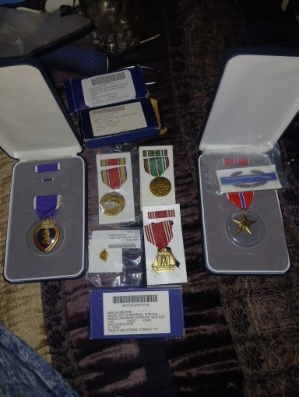 WW2 Medals Awarded to  Sgt. Sam Freeman  who was killed at  Battle of the Bulge